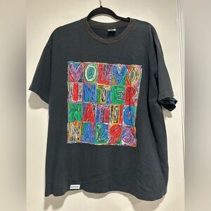 Vintage Volvo International 1993 Tennis Tournament Colorful Graphic Tee.